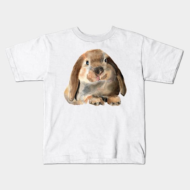 Fluffy bunny Kids T-Shirt by Irina_Reznikova